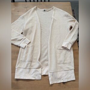 Amazon Women's Cream Textured Cardigan